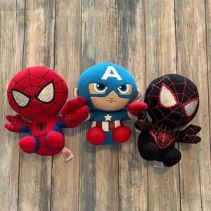 Marvel Ty Beanie Baby Superhero Plush Set